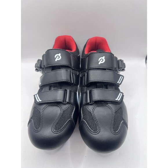 Peloton Cycling Shoes - Size 39 US Women’s Size 8 With Cleats Black Red - Picture 1 of 6